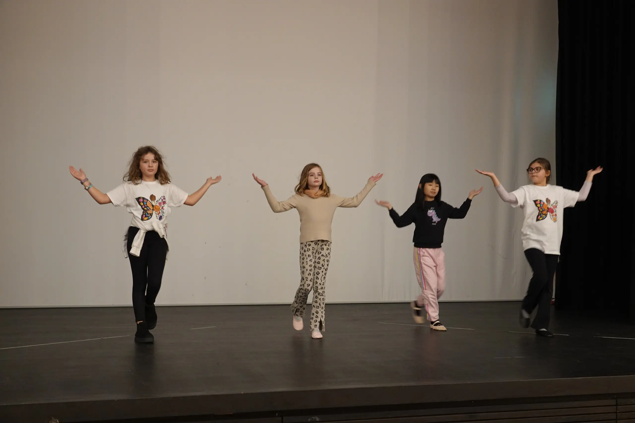 Children performing on stage